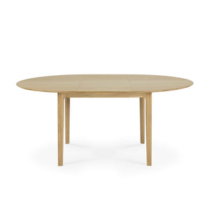 Bok round extendable dining table