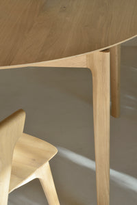 Bok round extendable dining table