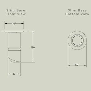 Terra 1.5 Ceiling Light, Slim Base