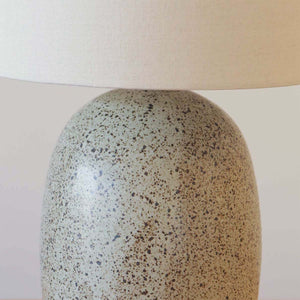 Large Oval Lamp – Mottled Ivory