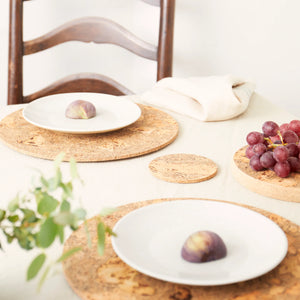 Natural Cork Round Coasters (Set of 4)