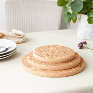 Natural Cork Round Trivet – Large