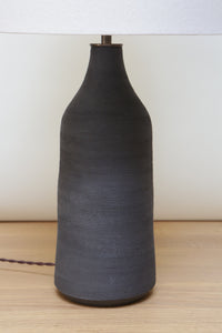 Bottle Lamp - Ribbed Black Sand