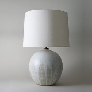 Large Orb Lamp – Mottled Ivory