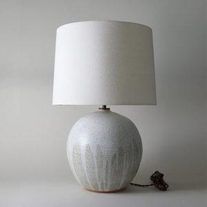 Large Orb Lamp – Mottled Ivory